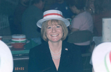Karen at an Italian American party in New Castle County